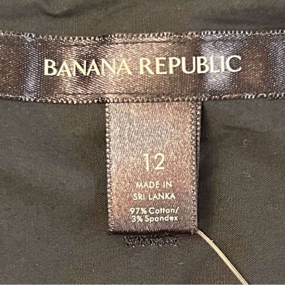 Banana Republic Women’s Size 12 Shirt Black Long Sleeve Button-Down Poplin NWT - Picture 9 of 11